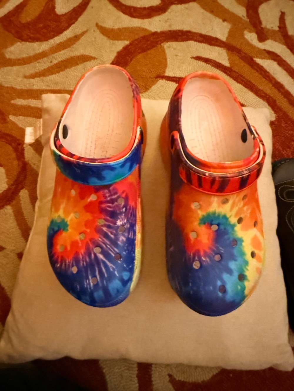 Crocs Tie-Dye Platform Clog Shoes - Colorful Comfort